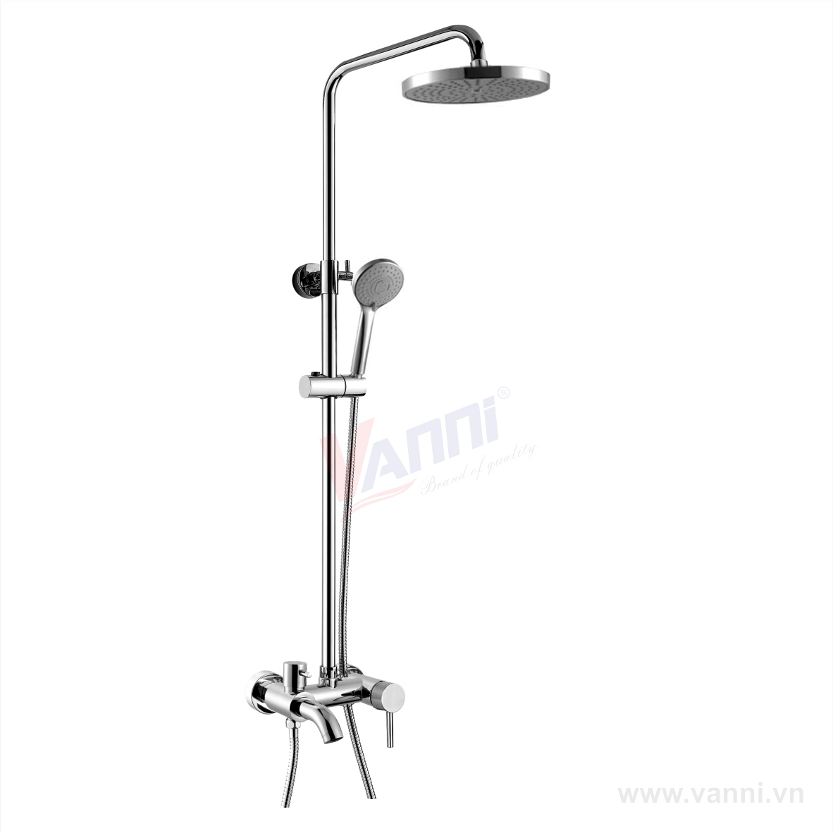 Sen cây tắm đứng nóng lạnh 3 chế độ Vanni VN-8114 Đồng thau mạ crom cao cấp