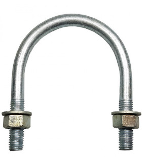 Cùm U thép SS400 mạ kẽm DN50 M6x60mm