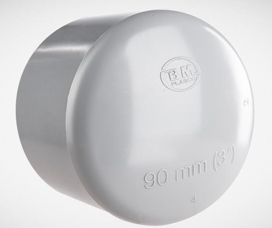 Nắp khóa, bịt đầu ống Ø90 D nhựa cứng PVC-U Bình Minh