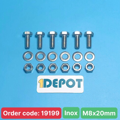 Bu lông lục giác ngoài Inox M8x20