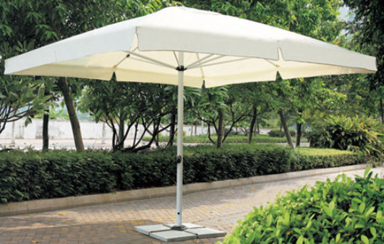 Dù ngoài trời hình vuông 2,5 × 2,5m màu kem