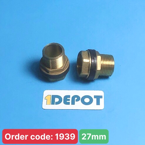 Khớp nối thẳng bồn cầu Ø27 đồng thau