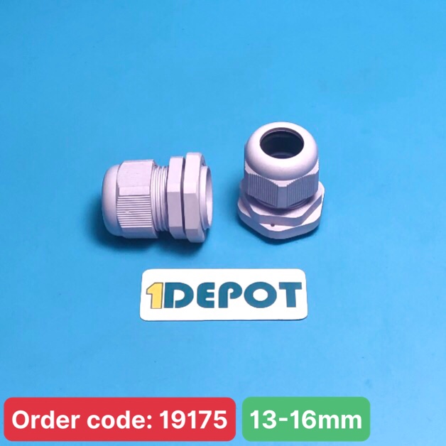 Ốc xiết cáp nhựa màu xám PG 21 Tiến Phát, dùng cho cáp có đường kính ngoài 13-16mm