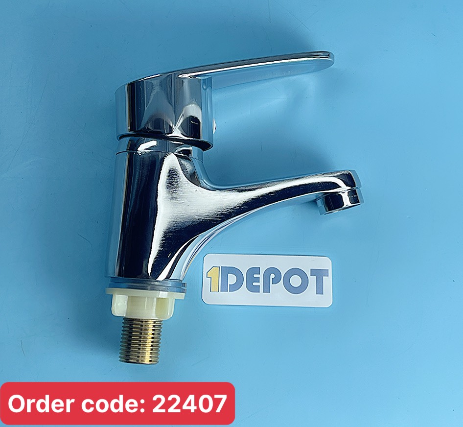 Vòi lạnh lavabo hợp kim mạ điện, bền đẹp, chống gỉ sét