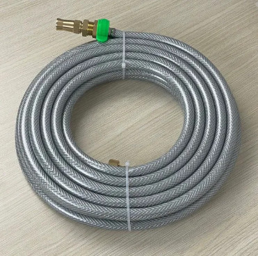 Dây rửa xe, tưới cây 5m đầu đồng thau, 2 đầu ren phi 21