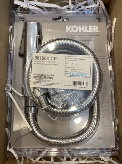 Vòi xịt Kohler Cuff K-98100X-CP Đồng thau mạ crom, bền đẹp