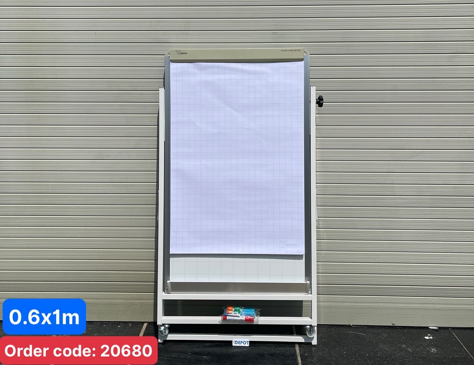 Bảng Flipchart có bánh xe, tăng giảm độ cao 0.6x1m