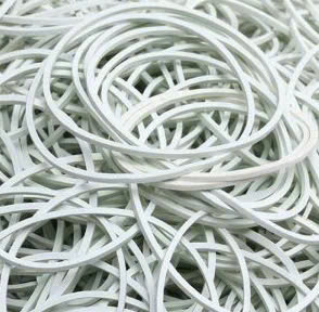 Dây thun trắng sữa Ø38mm, ngang 1.2mm, dày 1.2mm, 0.5kg/gói