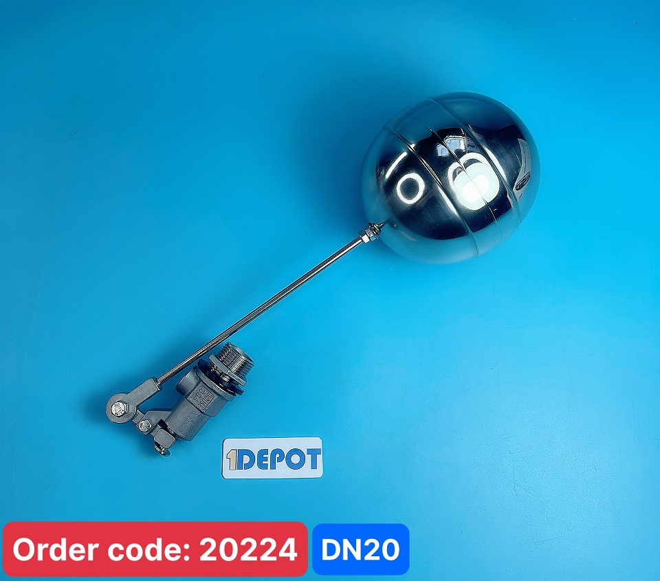 Phao hồ nước inox 304 ren 27mm (DN20)