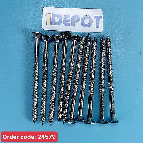 Vít đầu bằng đuôi nhọn inox 304 6.3x100mm