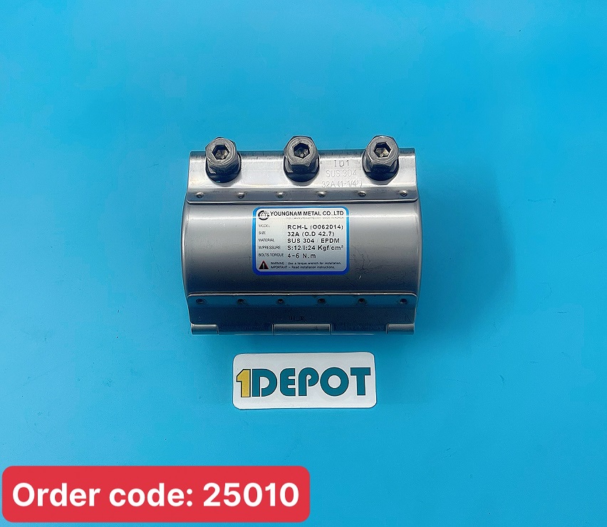 Khớp nối sửa chữa  RCH-L – Inox 304 – Ø40 x Ø42 – Siết kẹp kín nước