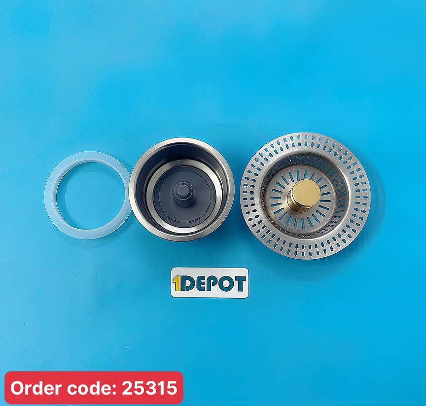 Bộ lọc rác bồn rửa bát inox 304, kích thước 71–85mm, chống gỉ, dễ vệ sinh
