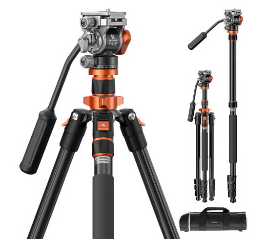 Chân máy quay K&F Concept K234A7 + FH-03