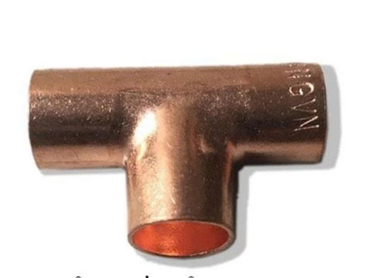 Cút T hàn nối ống đồng máy lạnh phi 6