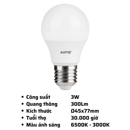LBD3-3T, 3W, ánh sáng trắng