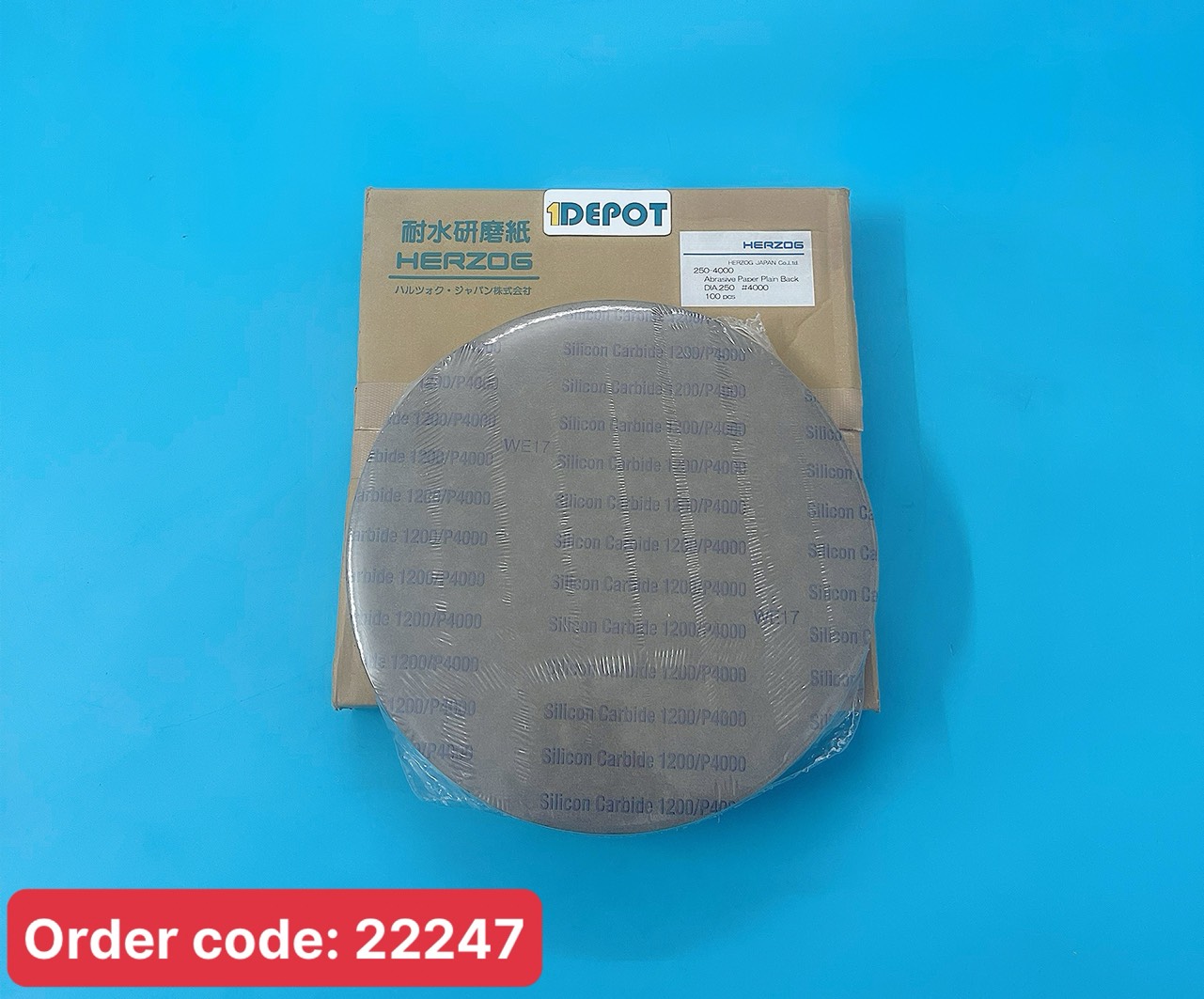 Giấy mài mẫu Herzog 250-4000 Ø250mm, độ mịn grit #4000