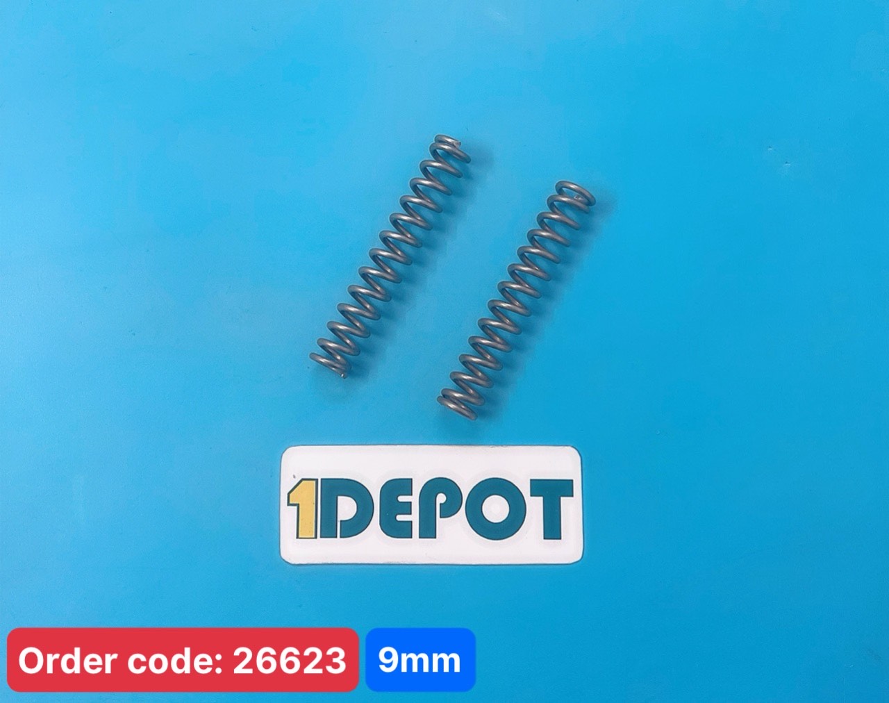 Lò xo nén inox 304, đường kính dây 1.6mm, đường kính ngoài 9mm, dài 60mm