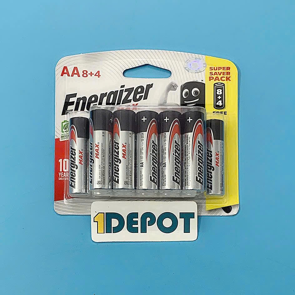 Pin AA Energizer Max E91 1.5V, vỉ 12 viên