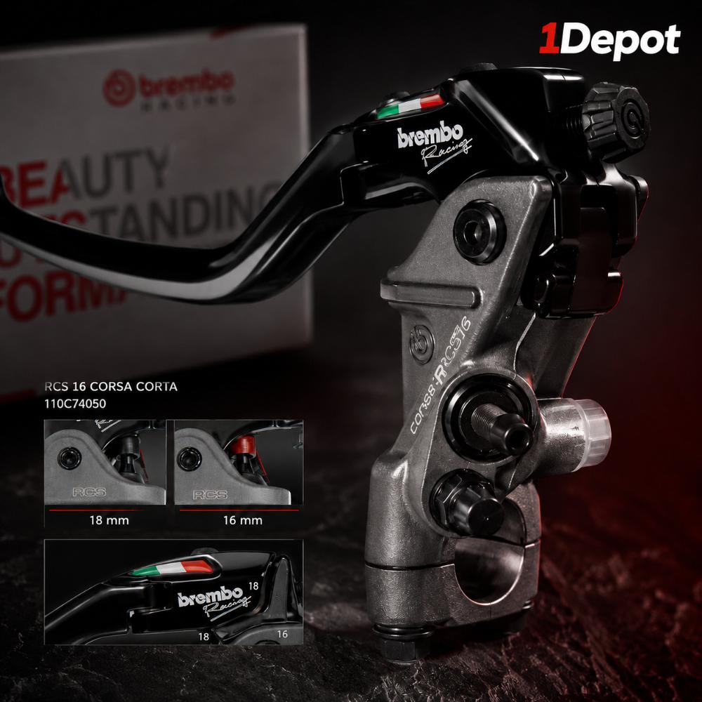 Tay Côn Dầu Brembo RCS Corsa Corta 16 110C74050 – Cụm xy lanh côn dầu chính cho mô-tô hai bánh