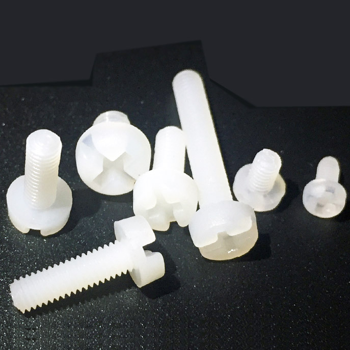 Ốc vít nhựa đầu tròn M3x5mm , chất liệu nhựa nylon