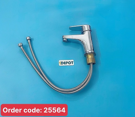 Vòi lavabo nóng lạnh WUFENG WF002C 1 lỗ, đồng mạ crôm bền đẹp